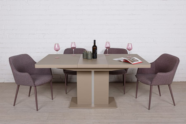 Розкладний обідній стіл Nicolas MANHATTAN 120 Мокко матовий-7