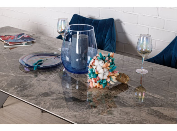 Розкладний обідній стіл Nicolas MOSS Темно-сірий глянець кераміка-13