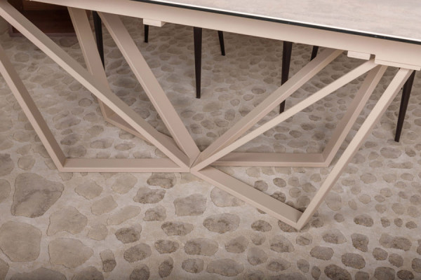 Раскладной обеденный стол Nicolas NOTTINGHAM Бежевый керамика-12