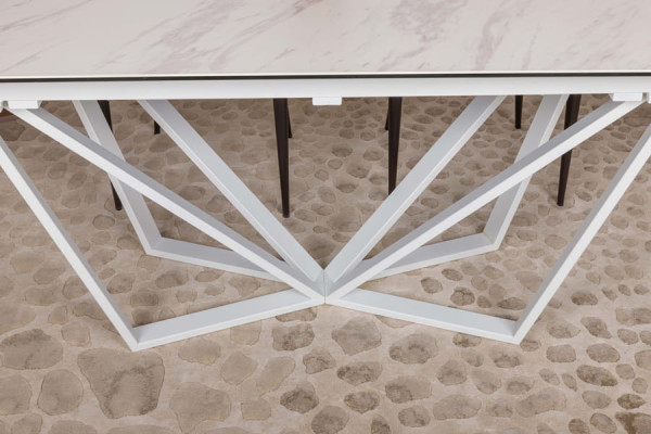 Раскладной обеденный стол Nicolas NOTTINGHAM Белый керамика-4