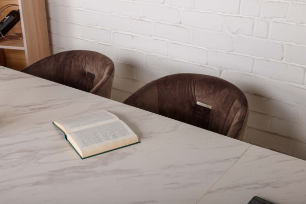 Раскладной обеденный стол Nicolas NOTTINGHAM Белый керамика-11