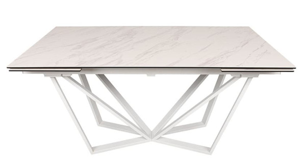 Раскладной обеденный стол Nicolas NOTTINGHAM Белый керамика-0