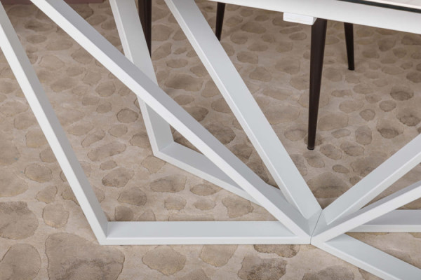 Раскладной обеденный стол Nicolas NOTTINGHAM Белый керамика-18