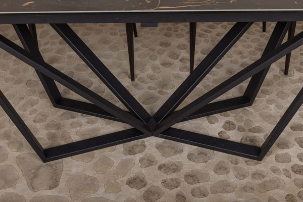 Розкладний обідній стіл Nicolas NOTTINGHAM Чорний кераміка-6