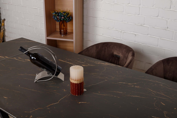 Розкладний обідній стіл Nicolas NOTTINGHAM Чорний кераміка-7