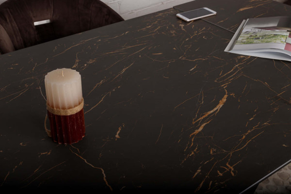 Розкладний обідній стіл Nicolas NOTTINGHAM Чорний кераміка-13