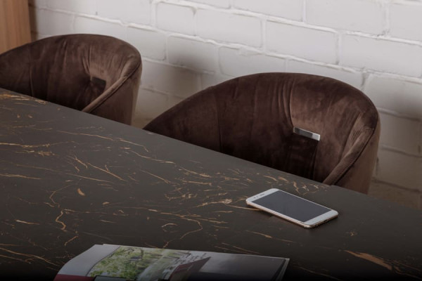 Розкладний обідній стіл Nicolas NOTTINGHAM Чорний кераміка-14