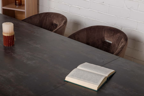 Раскладной обеденный стол Nicolas NOTTINGHAM Коричневый керамика-14