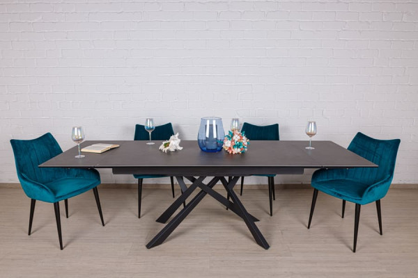 Раскладной обеденный стол Nicolas OSHAWA Темно-коричневый керамика-3