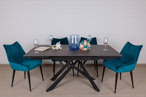 Раскладной обеденный стол Nicolas OSHAWA Темно-коричневый керамика-4