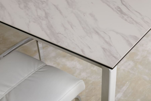 Раскладной обеденный стол Nicolas OSLO Белый керамика-12