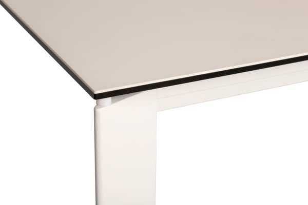 Розкладний обідній стіл Nicolas OSLO Білий матовий кераміка-10