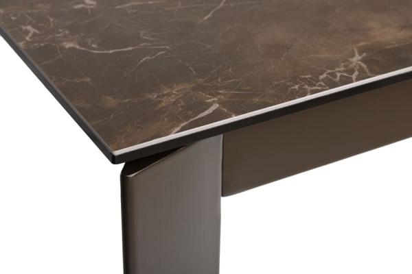 Раскладной обеденный стол Nicolas OSLO Коричневый керамика-8