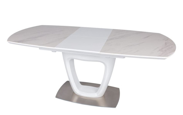 Розкладний обідній стіл Nicolas OTTAWA Білий кераміка-3