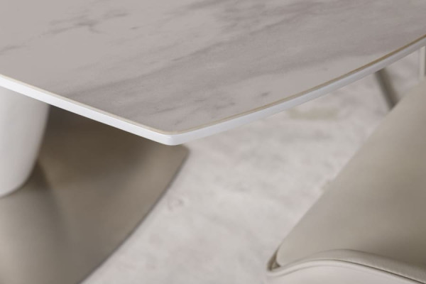 Розкладний обідній стіл Nicolas OTTAWA Білий кераміка-9