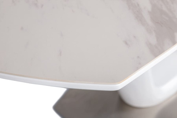 Розкладний обідній стіл Nicolas OTTAWA Білий кераміка-11