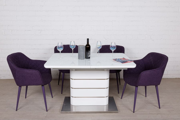 Розкладний обідній стіл Nicolas RICHMOND Білий-5