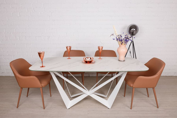 Обідній стіл Nicolas WELLINGTON Білий кераміка-3