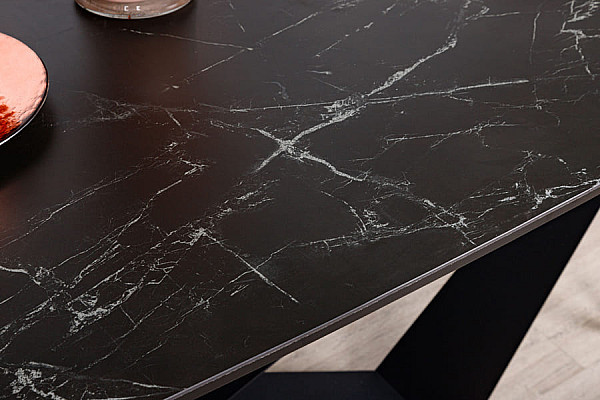 Обідній стіл Nicolas WELLINGTON Чорний кераміка-1