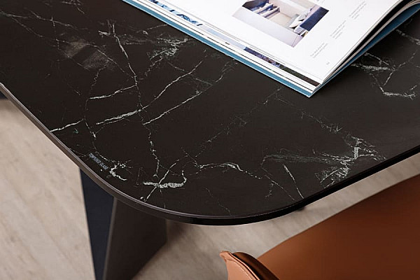 Обідній стіл Nicolas WELLINGTON Чорний кераміка-3