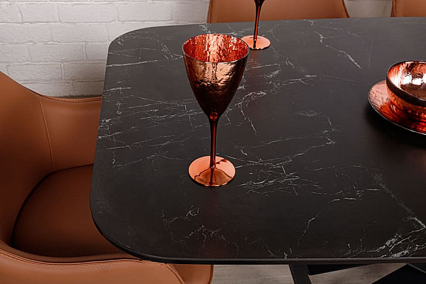 Обідній стіл Nicolas WELLINGTON Чорний кераміка-4