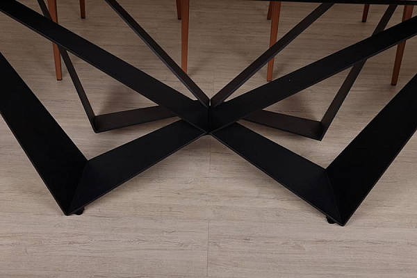 Обідній стіл Nicolas WELLINGTON Чорний кераміка-5