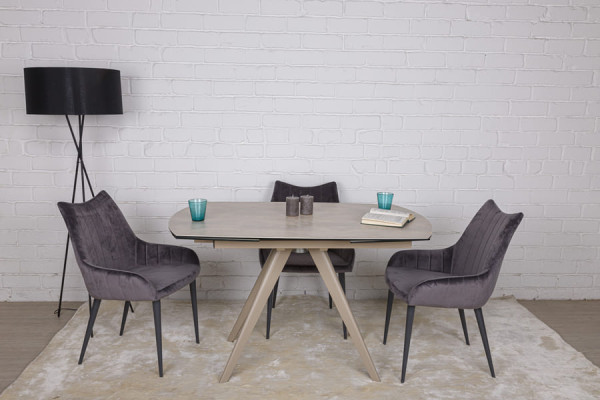 Розкладний обідній стіл Nicolas COVENTRY Бежева кераміка-5