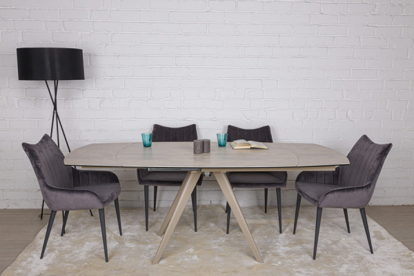 Розкладний обідній стіл Nicolas COVENTRY Бежева кераміка-15