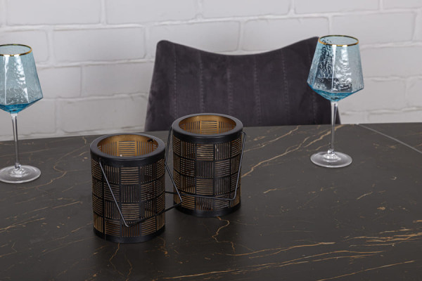 Раскладной обеденный стол Nicolas COVENTRY Черный керамика-5