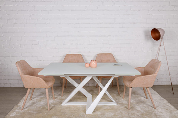 Розкладний обідній стіл Nicolas FLEETWOOD NEW Білий-4