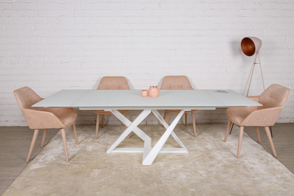 Розкладний обідній стіл Nicolas FLEETWOOD NEW Білий-11