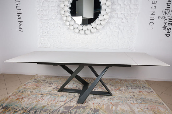 Розкладний обідній стіл Nicolas FLEETWOOD NEW Молочна кераміка-9