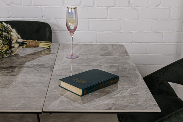 Раскладной обеденный стол Nicolas FLEETWOOD NEW Светло-серый керамика-4