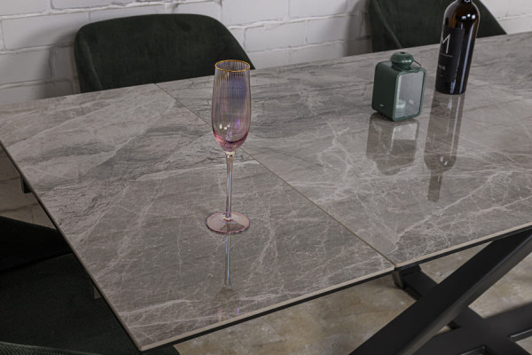 Раскладной обеденный стол Nicolas FLEETWOOD NEW Светло-серый керамика-12