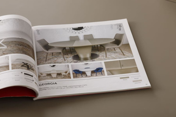 Розкладний обідній стіл Nicolas GEORGIA 120 Мокко-11