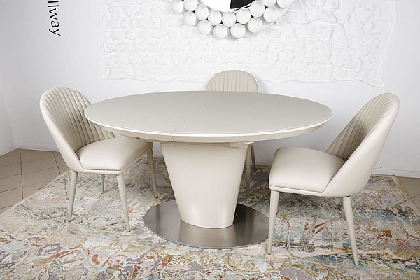 Розкладний обідній стіл Nicolas GEORGIA 140 Капучино-4