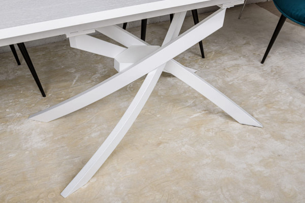 Розкладний обідній стіл Nicolas LINCOLN Білий шпон-10