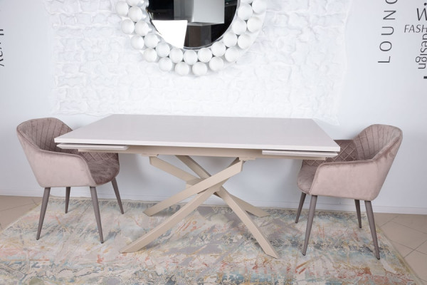 Раскладной обеденный стол Nicolas LINCOLN Капучино шпон-6