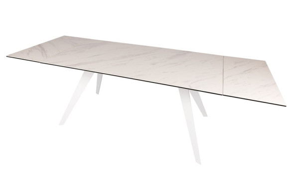 Розкладний обідній стіл Nicolas MOSS Білий кераміка-3