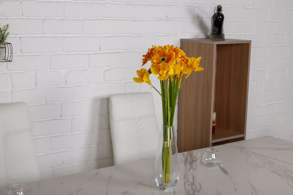 Розкладний обідній стіл Nicolas MOSS Білий кераміка-9