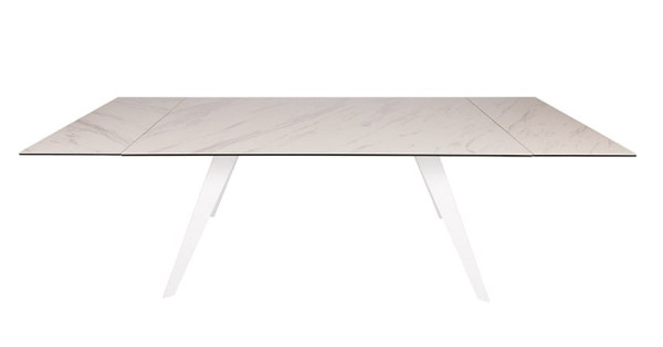 Розкладний обідній стіл Nicolas MOSS Білий кераміка-4