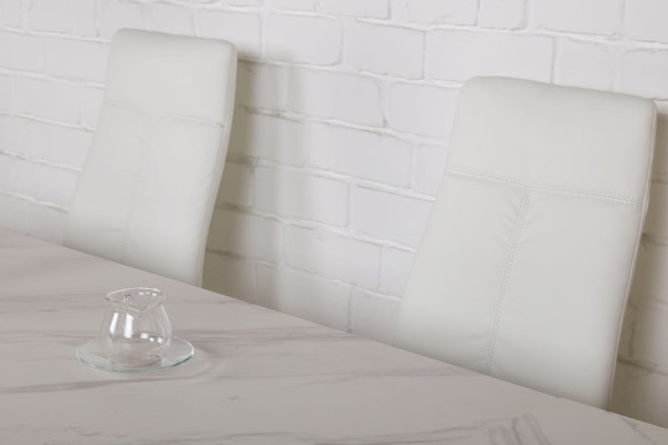 Розкладний обідній стіл Nicolas MOSS Білий кераміка-15