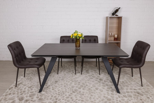 Розкладний обідній стіл Nicolas MOSS Чорний фіолет кераміка-6