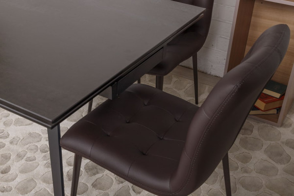 Розкладний обідній стіл Nicolas MOSS Чорний фіолет кераміка-10