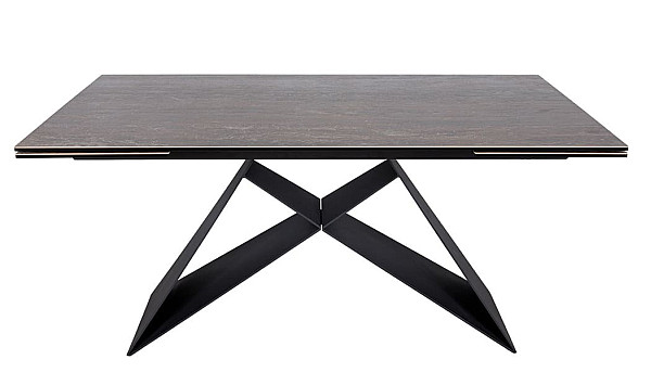 Раскладной обеденный стол Nicolas ALMA 160 Коричневый керамика-4