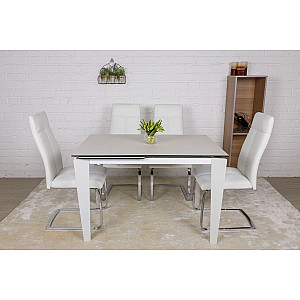 Раскладной обеденный стол Nicolas ALTA Белый керамика