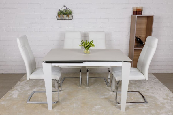 Раскладной обеденный стол Nicolas ALTA Белый керамика-0