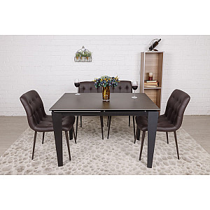 Раскладной обеденный стол Nicolas ALTA Коричневый керамика