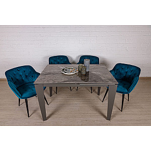 Розкладний обідній стіл Nicolas ALTA Темно-сірий глянець кераміка