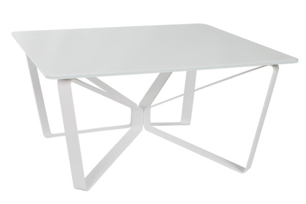 Стол журнальный Nicolas LUTON S Стекло Белый глянец-0